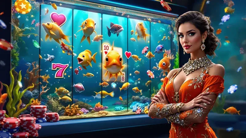 Tampilan permainan reel dengan simbol berwarna di GILA138